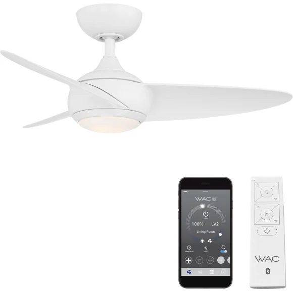 Outdoor Ceiling Fan with LED Lights and Remote, WAC Lighting