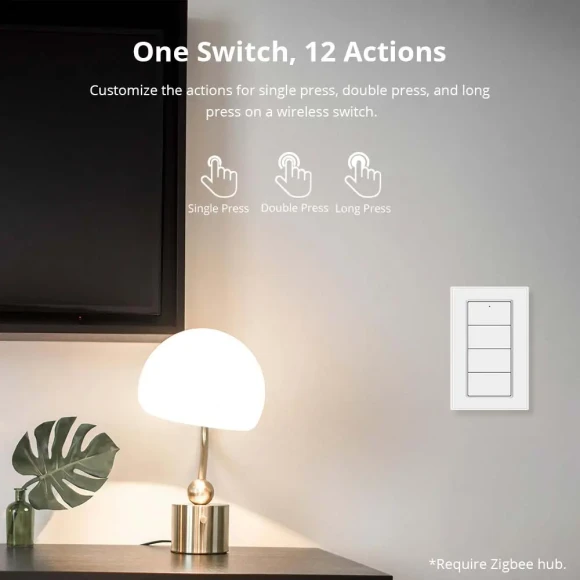 4-Way Remote Control Button Switch, Blindsmart