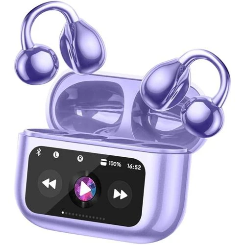 Clip On Ear Headphones with Touch Screen — Wireless Earbuds, Generic