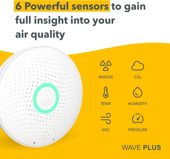 Wave Plus - Radon & Air Quality Monitor — Air Quality Monitor, Airthings