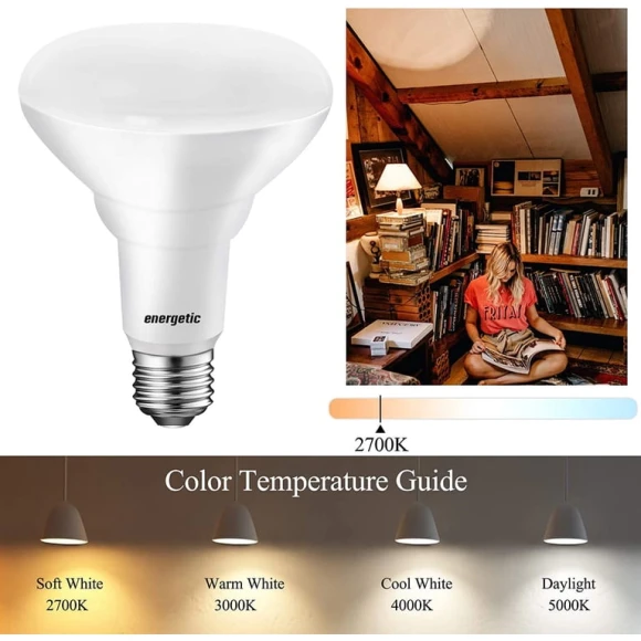 6-Pack LED Recessed Light Bulb, ENERGETIC SMARTER LIGHTING