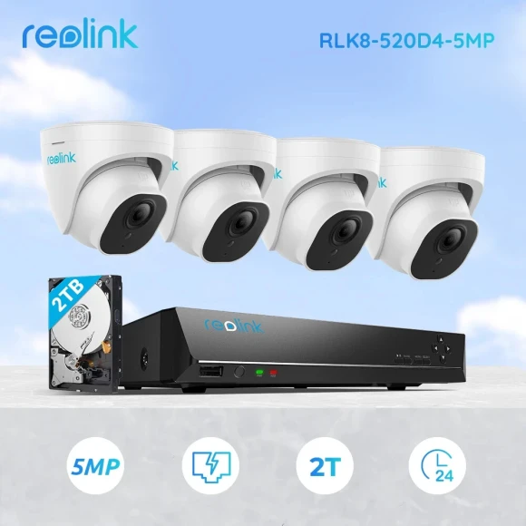 5MP 8CH Home Security Camera System — Security Camera, Reolink