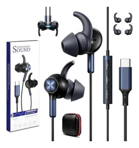 Wired USB-C Earbuds with Microphone — Wireless Earbuds, AFGHOA