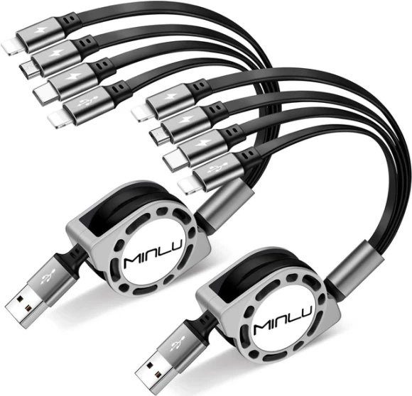 Retractable Multi Charging Cable, Minlu