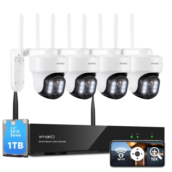 10X Zoom WiFi6 Security Camera System — Security Camera, xmartO