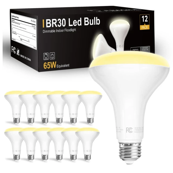 12 Pack BR30 LED Bulbs, dalattin