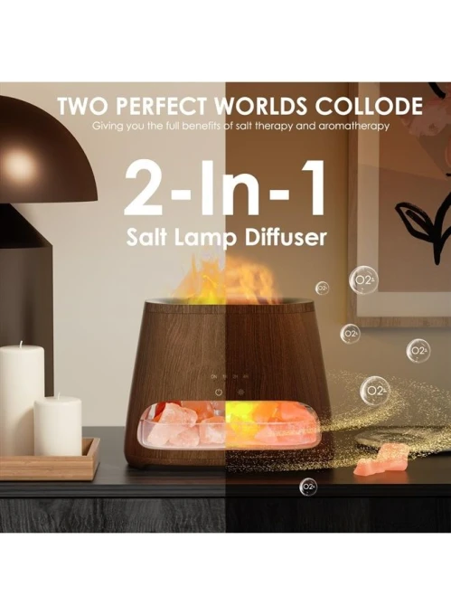 2-in-1 Himalayan Salt Lamp Diffuser — Essential Oil Diffuser, SALKING