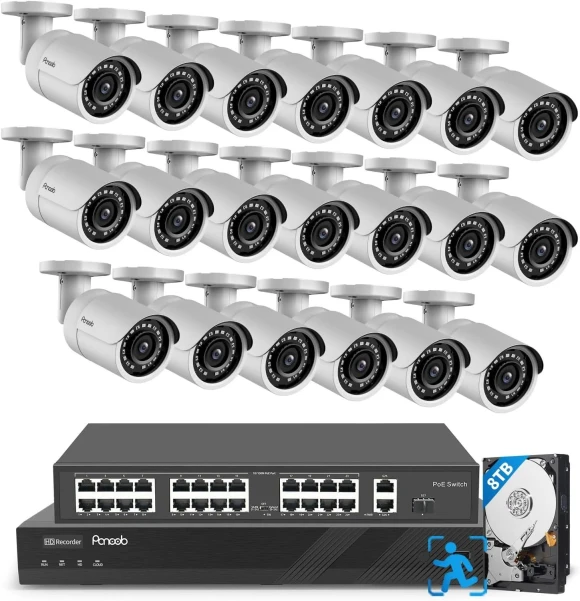 32 Channel Security Camera System 4K — Security Camera, PANOOB