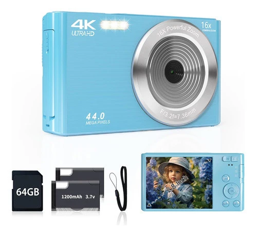 Digital Camera with 4K Video and 16X Zoom, SMARTKLIK