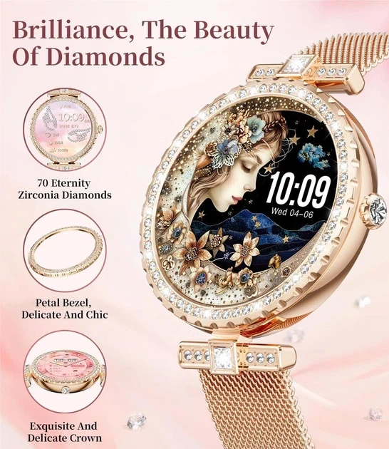 Elegant AMOLED Smartwatch for Women — Smart Watch, ESFOE