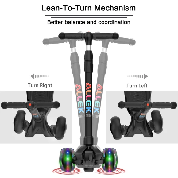 Lean 'N Glide 3-Wheeled Push Scooter, Allek