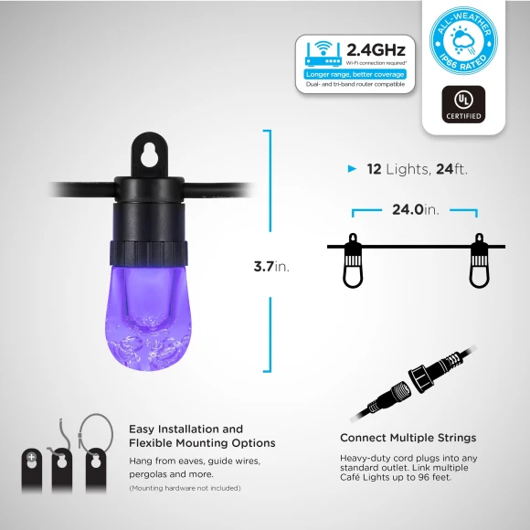 Smart Color Changing String Lights, Enbrighten