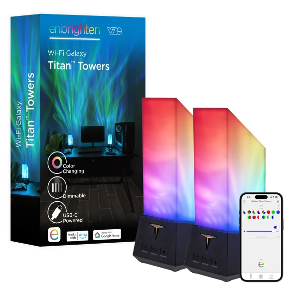 Smart Gaming Tabletop Galaxy Projector Night Light, Enbrighten