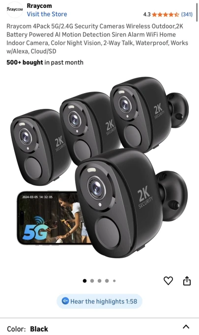 Solar Security Cameras Wireless Outdoor — Security Camera, Rraycom