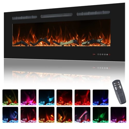 Wall Mounted Electric Fireplace, Oxhark Flame