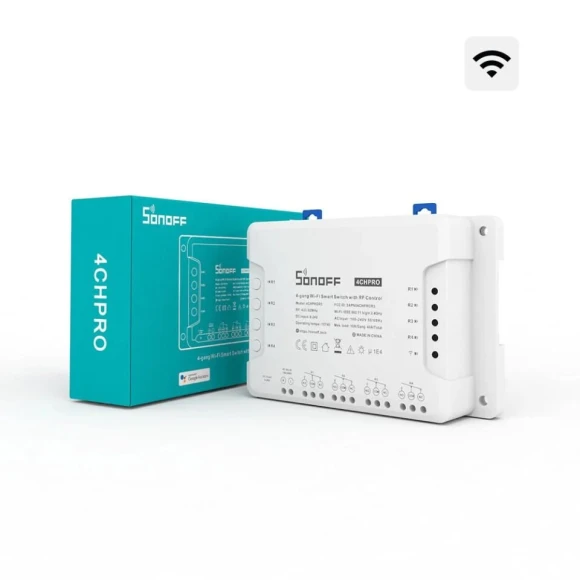 Wi-Fi Smart Switch 4-Channel Din Rail Mounting, Sonoff