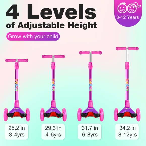 3 Wheel Kick Scooter for Toddlers, BELEEV