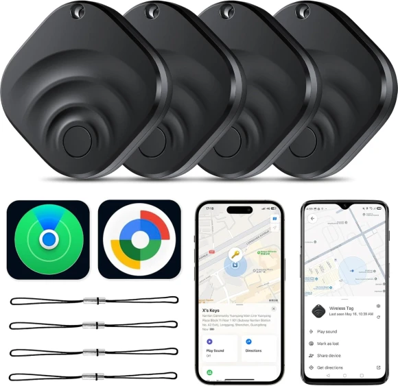 4 Pack Dual System Tracker for iOS and Android, TIMU