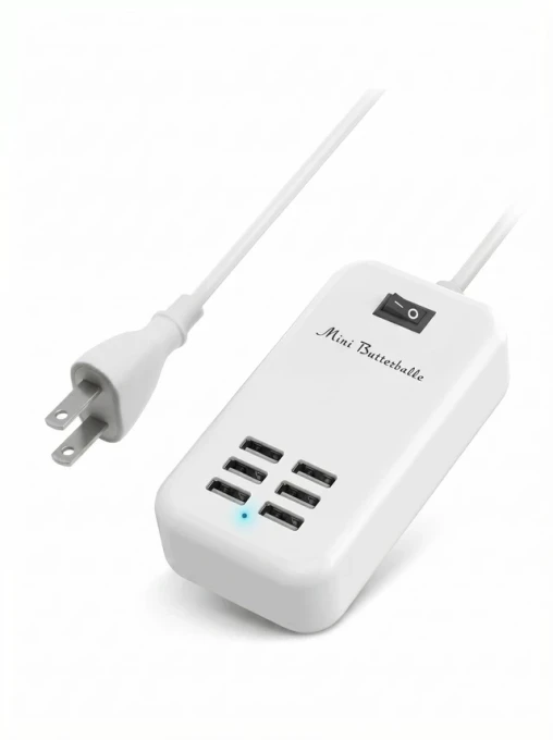 6 Ports USB Charger Hub, Mini Butterballe
