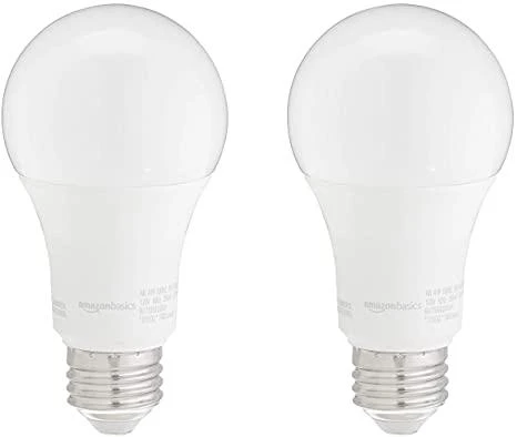 A19 LED Light Bulbs, Amazon Basics