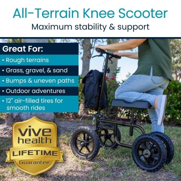 All Terrain Knee Scooter Walker, Vive Health
