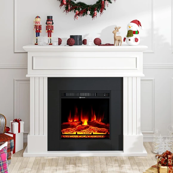 Electric Fireplace with Mantel, oneinmil