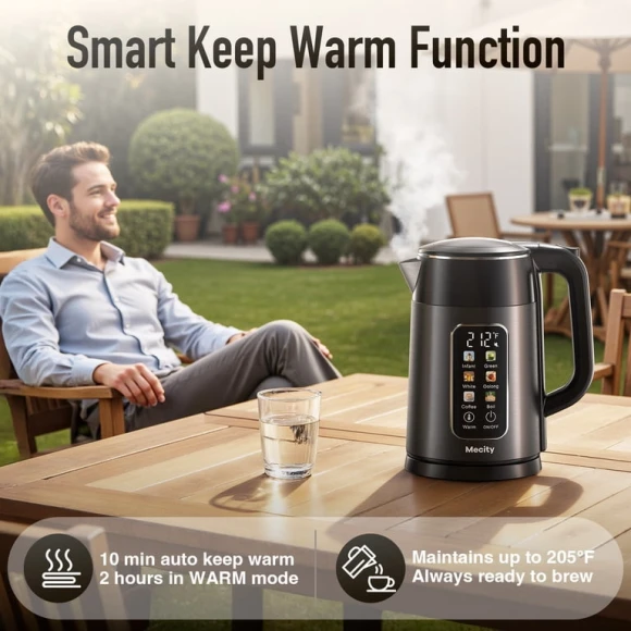 Electric Kettle with Touch Screen Temperature Control — Electric Kettle, Mecity
