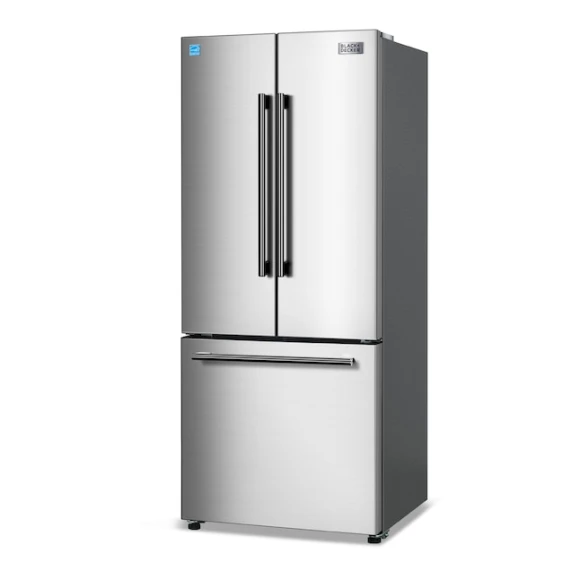 French Door Refrigerator with Built-in Ice Maker, BLACK+DECKER