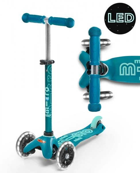 Mini Deluxe LED Three-Wheeled Scooter, Micro