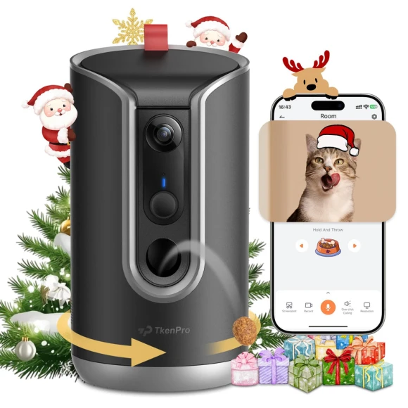Pet Camera Treat Dispenser — Automatic Pet Feeder, TKENPRO