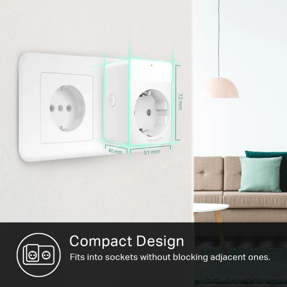 Smart Plug Mini with Energy Monitoring — Smart Plug, Kasa Smart