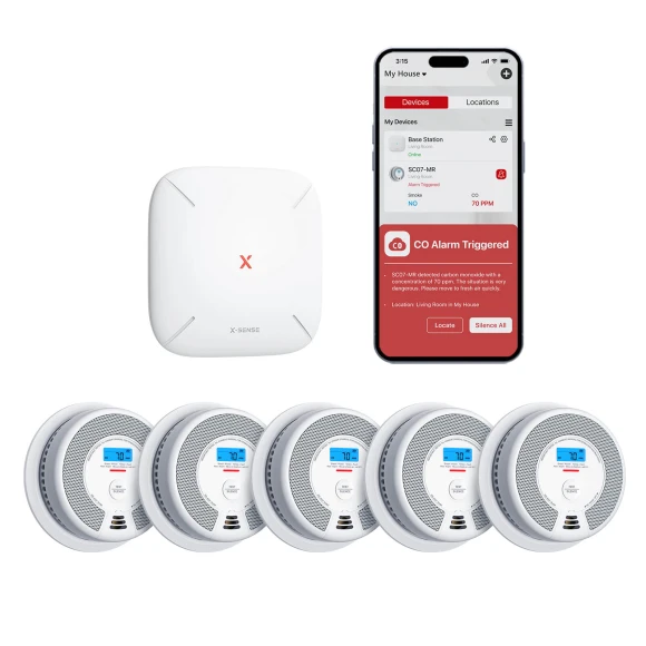 Smart Smoke and Carbon Monoxide Detector Combo, X-Sense