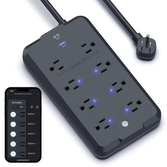 Surge Ultra Smart 6-Outlet Surge Protector — Smart Plug, Geeni