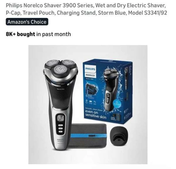 Wet and Dry Electric Shaver, Philips