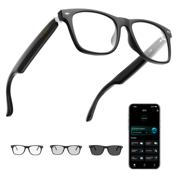 AI Smart Glasses with Chat GPT, Translation, Music Playback, and Hands-Free Calls — Smart Glasses, Giwbeiv
