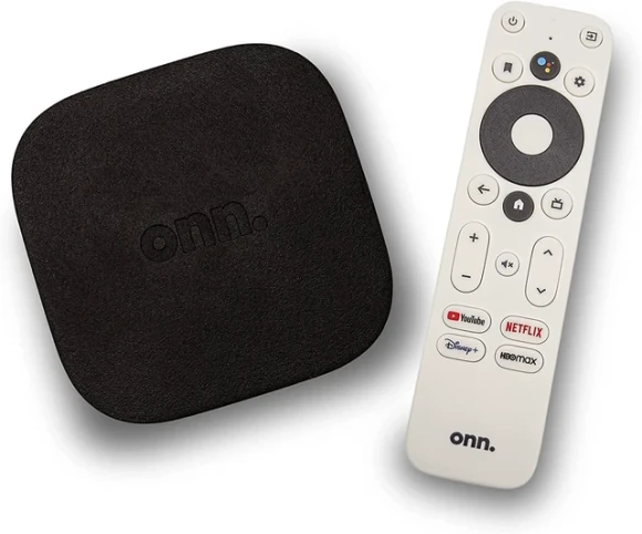Android TV 4K UHD Streaming Device with Voice Remote Control — Smart TV, Onn