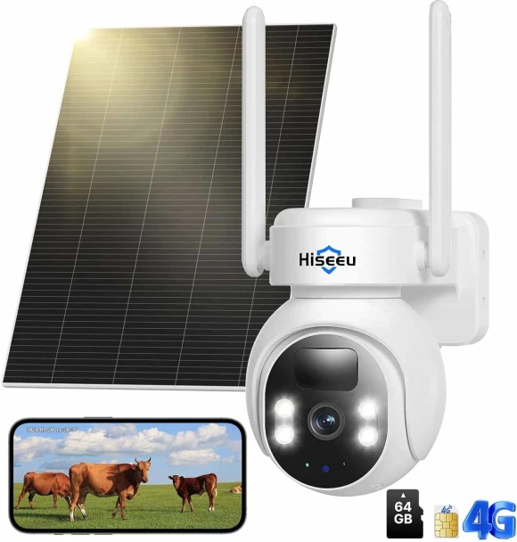 Cellular Security Camera Solar Powered — Security Camera, Hiseeu
