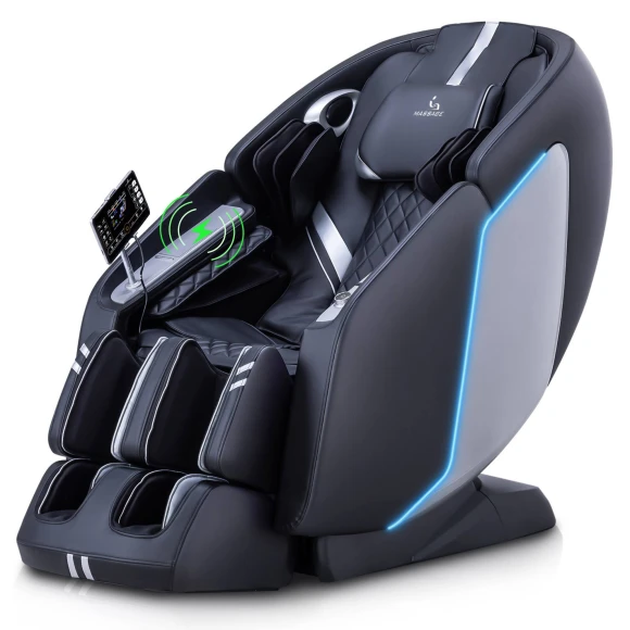 Full Body Massage Chair with Zero Gravity, Extendable Footrest, SL Track, 15 Modes, AI Voice Control, Yoga Stretch, Foot... — Massage Chairs, MassaMAX