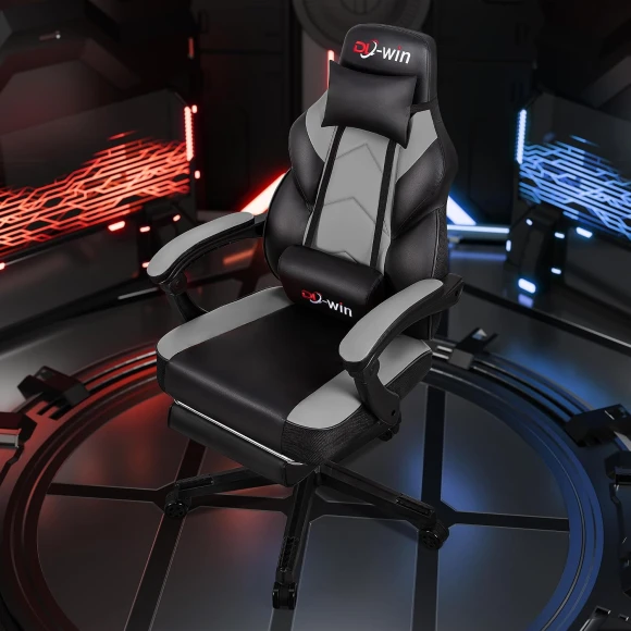 Gaming Chair with Footrest and High Back, DL-win