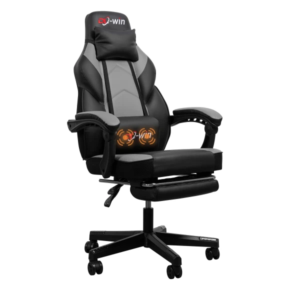 Gaming Chair with Footrest and Massage Lumbar Support — Smart Chairs, Meilocar