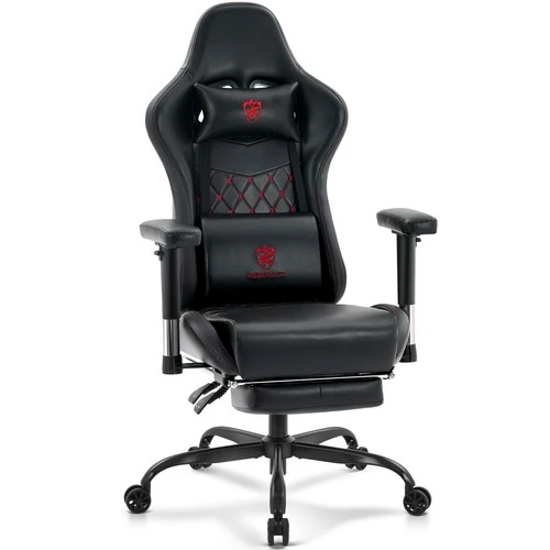 Gaming Chair with Footrest, Massage Lumbar Support, and Gel Pad — Smart Chairs, Morkprism