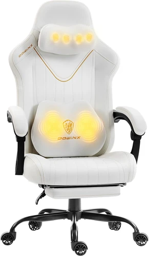 Gaming Chair with Shiatsu Neck Massager and Lumbar Support — Massage Chairs, Dowinx