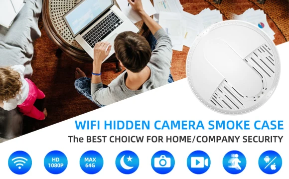Hidden Camera Smoke Detector, LIZVIE