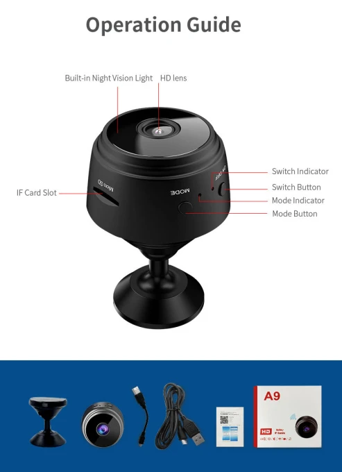 Hidden Spy Camera for Home Use — Security Camera, ZMDCAM