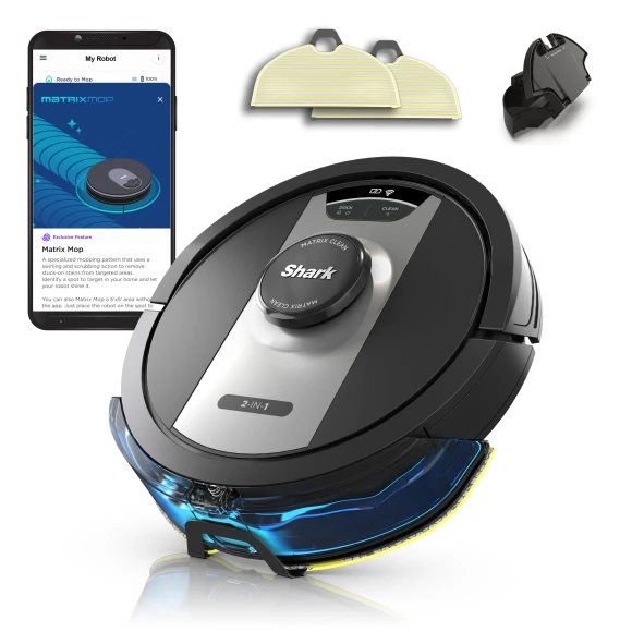 Robot Vacuum and Mop with Matrix Clean and Sonic Mopping — Robot Vacuum, Shark