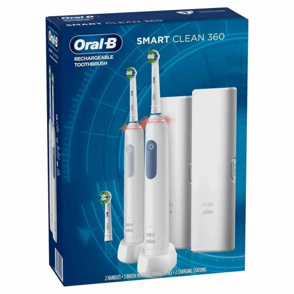 Smart Clean 360 Rechargeable Electric Toothbrush, 2-pack — Electric Toothbrush, Oral-B