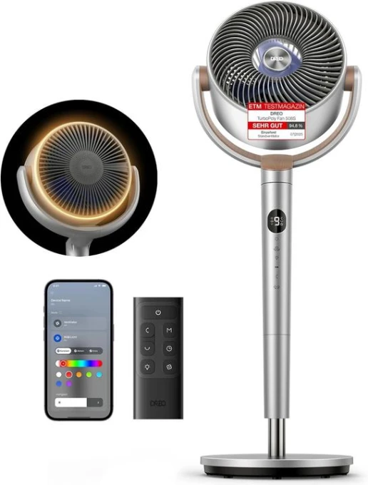 Smart Pedestal Fan with RGB Light — Smart Fan, Dreo
