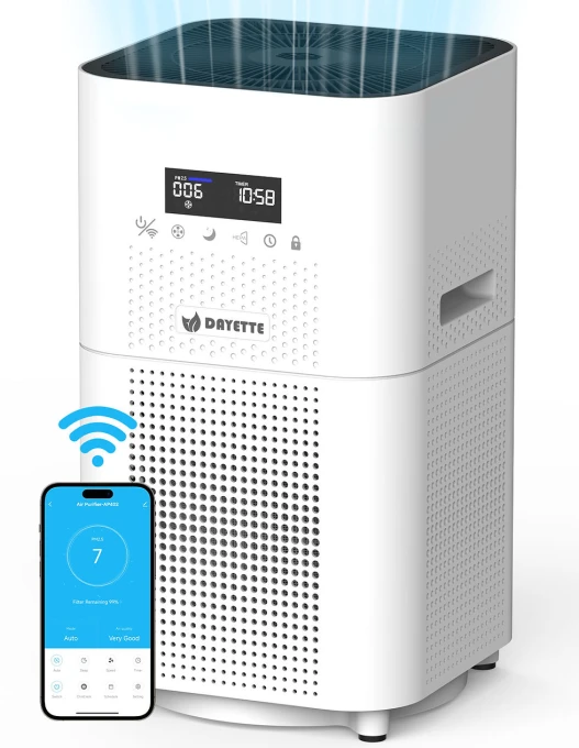 Smart WiFi Air Purifier for Large Rooms — Air Purifier, DAYETTE