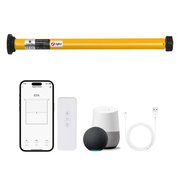 Zigbee Blinds Motor Rechargeable, Sortfle
