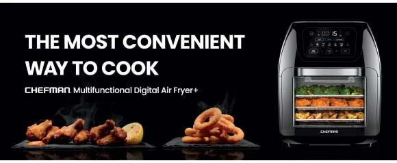12-Quart 5-in-1 Air Fryer Oven with Digital Timer and Touchscreen — Air Fryer, Chefman